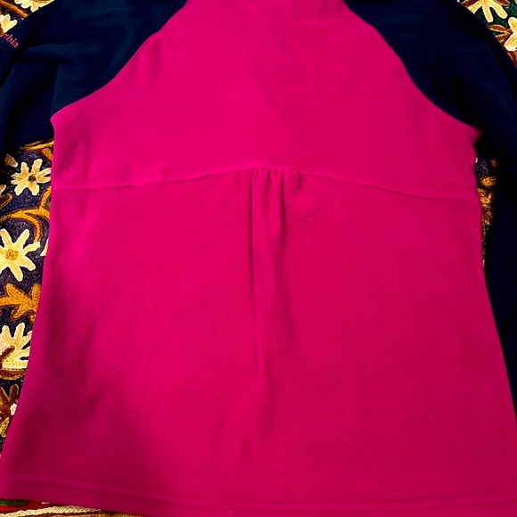 Columbia Purple/Navy Fleece 1/4 Zip Top - Picture 3 of 7